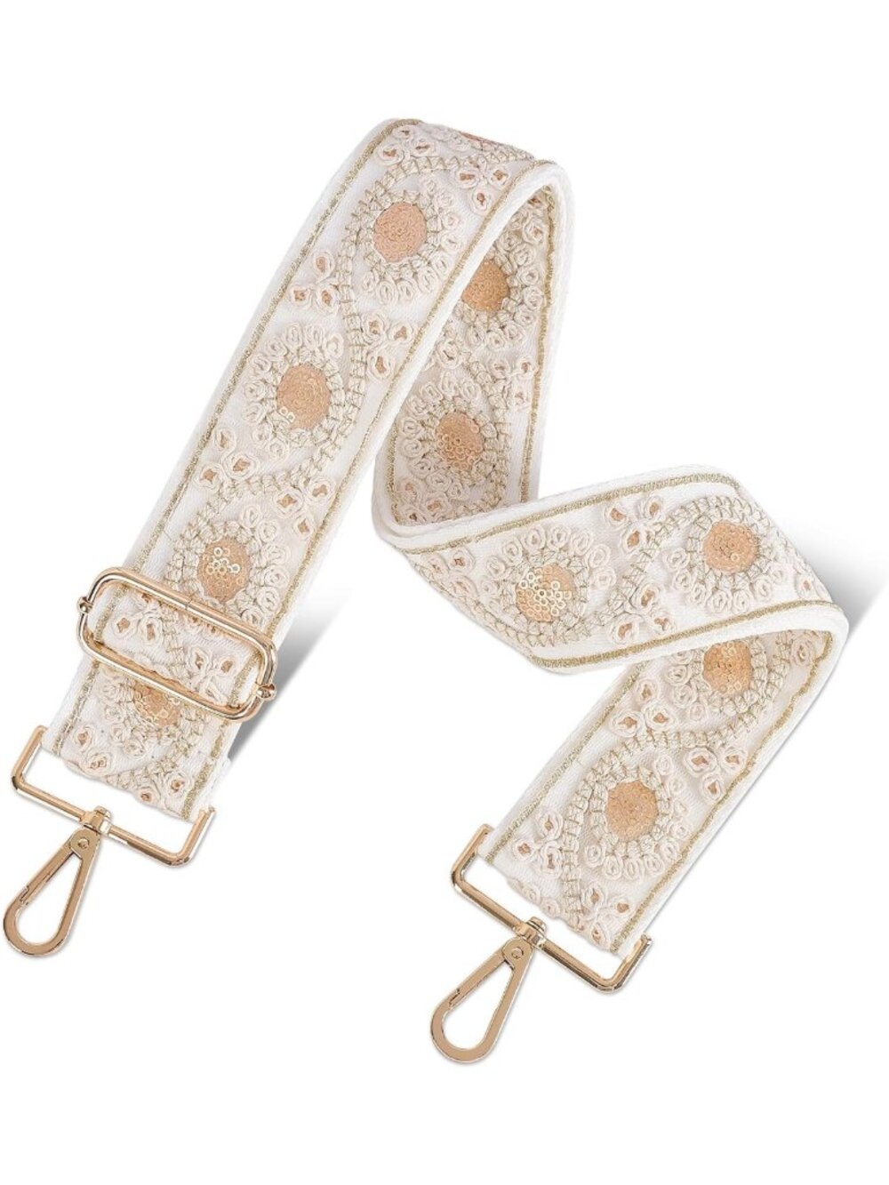 Embellished Sequin Purse Strap for Women | Stylish Embroidered Bag Accessory